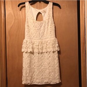 Creme white lace dress